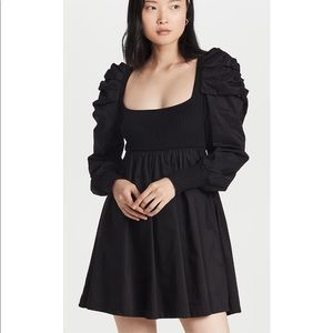 En Saison combination ruched dress - black - medium